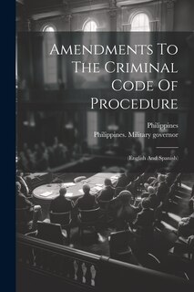 Couverture_Amendments To The Criminal Code Of Procedure