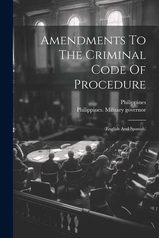 Couverture_Amendments To The Criminal Code Of Procedure