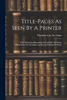 Front cover_Title-pages As Seen By A Printer