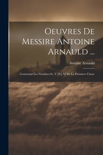 Front cover_Oeuvres De Messire Antoine Arnauld ...