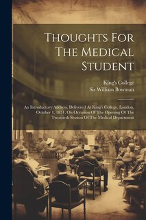 Front cover_Thoughts For The Medical Student