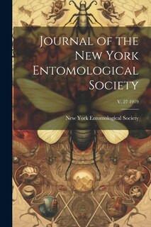 Couverture_Journal of the New York Entomological Society; v. 27 1919