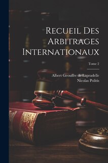Couverture_Recueil des arbitrages internationaux; Tome 2