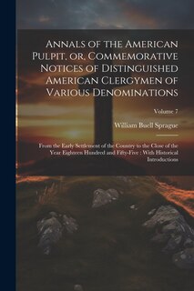 Couverture_Annals of the American Pulpit, or, Commemorative Notices of Distinguished American Clergymen of Various Denominations