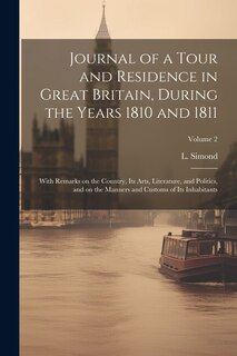 Couverture_Journal of a Tour and Residence in Great Britain, During the Years 1810 and 1811
