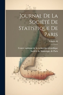 Couverture_Journal De La Société De Statistique De Paris; Volume 36