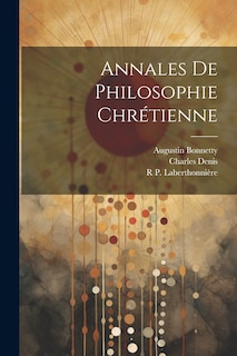 Front cover_Annales De Philosophie Chrétienne