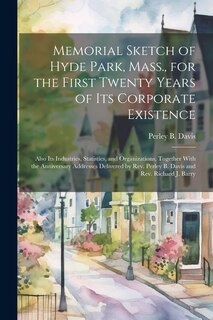 Front cover_Memorial Sketch of Hyde Park, Mass., for the First Twenty Years of Its Corporate Existence