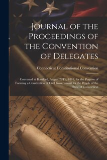 Couverture_Journal of the Proceedings of the Convention of Delegates