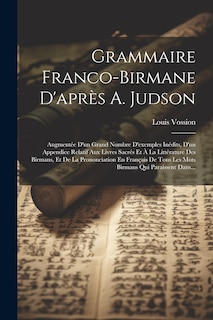 Couverture_Grammaire Franco-Birmane D'après A. Judson