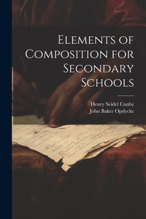 Couverture_Elements of Composition for Secondary Schools