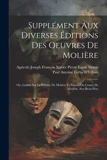 Front cover_Supplément Aux Diverses Éditions Des Oeuvres De Molière