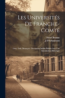 Front cover_Les Universités De Franche-Comté