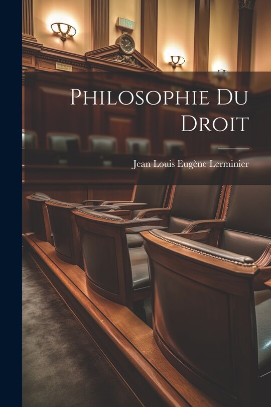 Front cover_Philosophie Du Droit