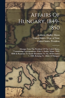 Couverture_Affairs Of Hungary, 1849-1850