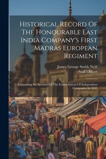 Couverture_Historical Record Of The Honourable East India Company's First Madras European Regiment