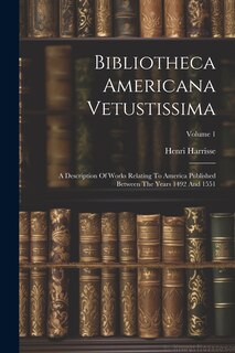 Front cover_Bibliotheca Americana Vetustissima