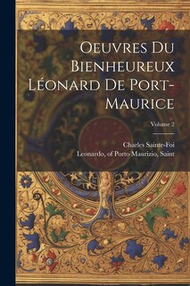 Front cover_Oeuvres du bienheureux Léonard de Port-Maurice; Volume 2