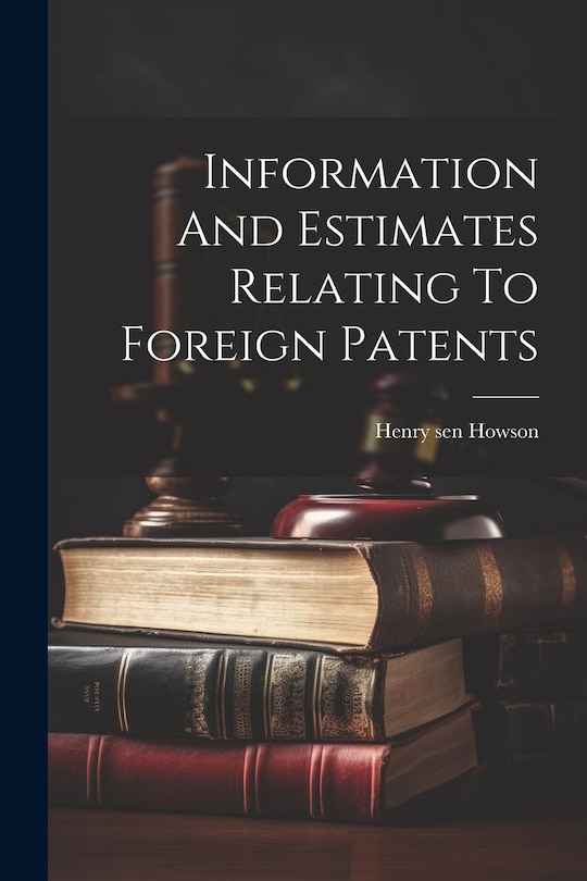 Couverture_Information And Estimates Relating To Foreign Patents