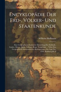 Couverture_Encyklopädie Der Erd-, Völker- Und Staatenkunde