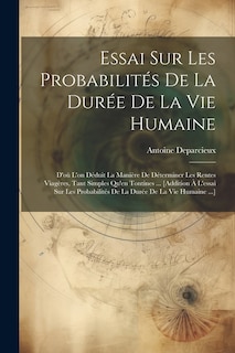 Couverture_Essai Sur Les Probabilités De La Durée De La Vie Humaine