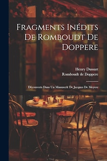 Couverture_Fragments Inédits De Romboudt De Doppere