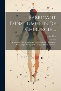 Front cover_Fabricant D'instruments De Chirurgie ...