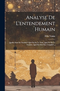 Front cover_Analyse De L'entendement Humain