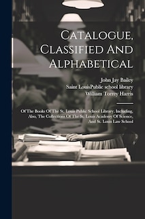 Couverture_Catalogue, Classified And Alphabetical
