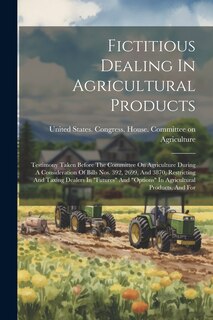 Couverture_Fictitious Dealing In Agricultural Products