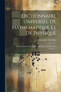 Front cover_Dictionnaire Universel De Mathematique Et De Physique