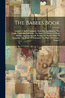 Couverture_The Babees Book