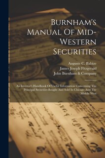 Front cover_Burnham's Manual Of Mid-western Securities