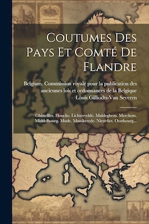 Front cover_Coutumes Des Pays Et Comté De Flandre
