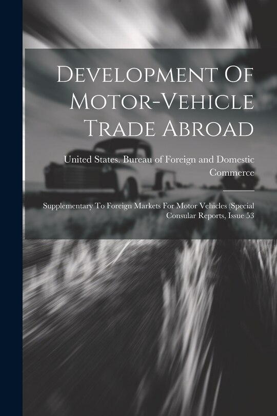 Couverture_Development Of Motor-vehicle Trade Abroad