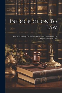 Couverture_Introduction To Law