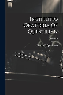 Front cover_Institutio Oratoria Of Quintilian; Volume 3