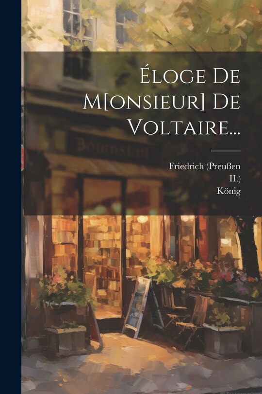 Couverture_Éloge De M[onsieur] De Voltaire...