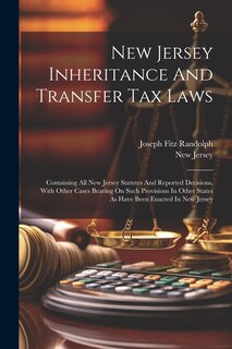 Front cover_New Jersey Inheritance And Transfer Tax Laws