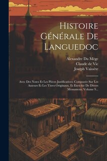 Front cover_Histoire Générale De Languedoc