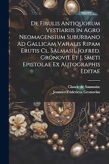 Couverture_De Fibulis Antiquorum Vestiariis In Agro Neomagensium Suburbano Ad Gallicam Vahalis Ripam Erutis Cl. Salmasii, Jo.fred. Gronovii, Et J. Smeti Epistolae Ex Autographis Editae