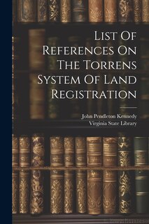 Front cover_List Of References On The Torrens System Of Land Registration