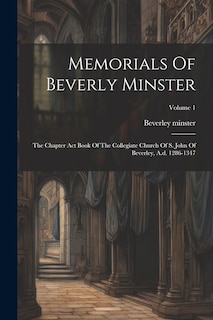 Front cover_Memorials Of Beverly Minster