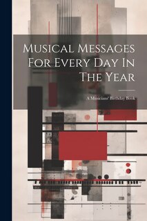 Couverture_Musical Messages For Every Day In The Year