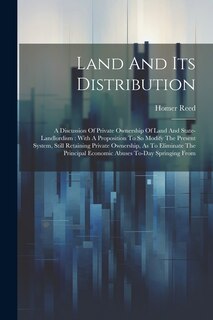 Front cover_Land And Its Distribution