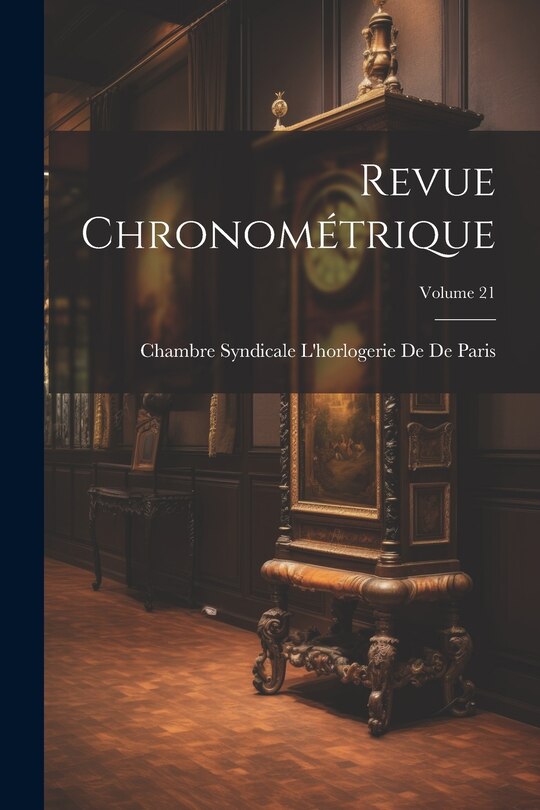 Couverture_Revue Chronométrique; Volume 21