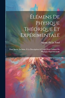 Couverture_Élémens De Physique Théorique Et Expérimentale