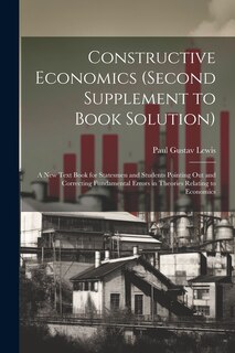 Front cover_Constructive Economics (Second Supplement to Book Solution)