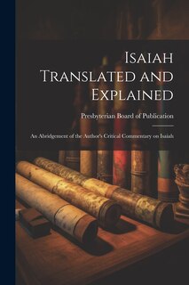 Front cover_Isaiah Translated and Explained