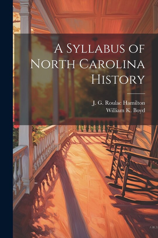 Couverture_A Syllabus of North Carolina History